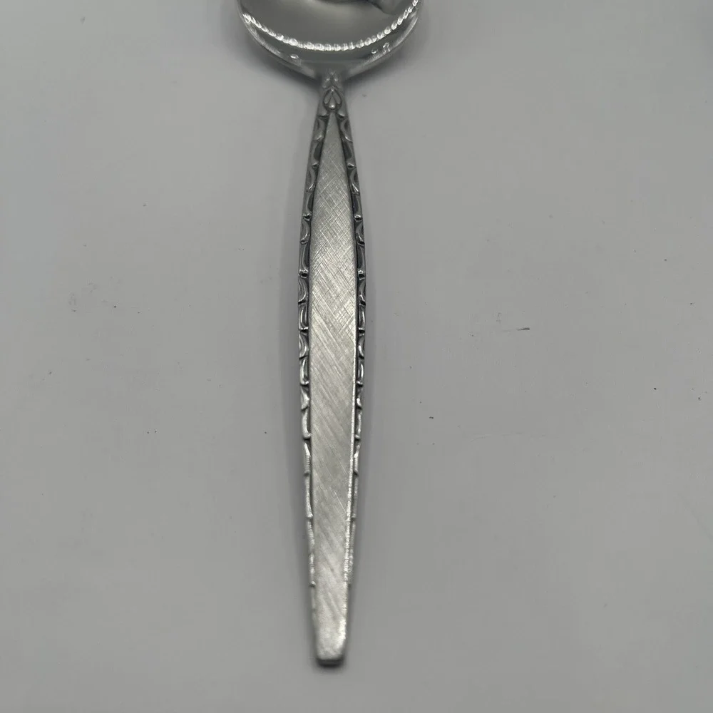 Oneida Community Venetia MCM Soup Spoons Stainless Flatware‎ Lot Set Of 4